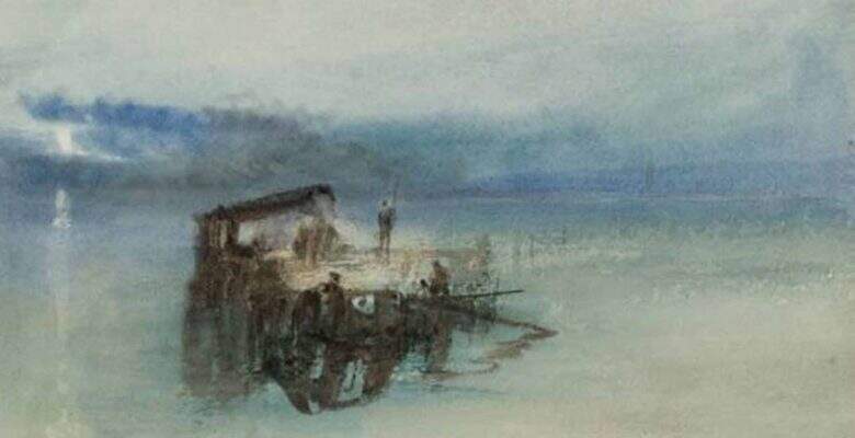 J. M. W. Turner - Fishermen on the Lagoon, Moonligt. 1840.